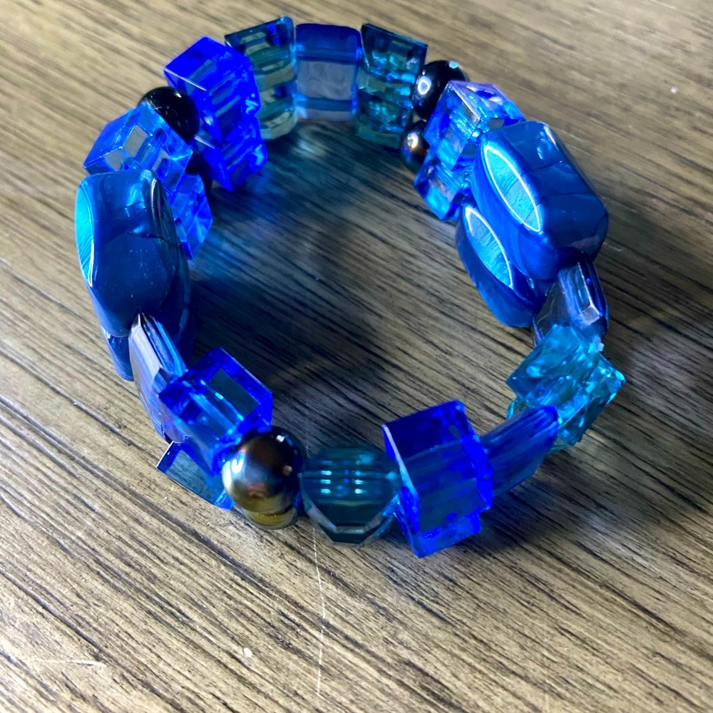 Royal blue handmade bracelet